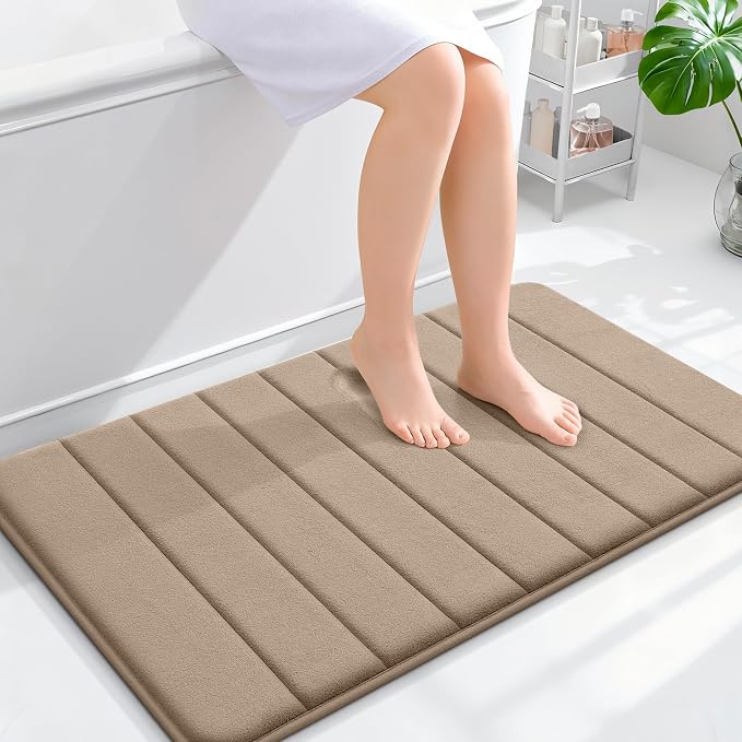 OLANLY Memory Foam Bath Mat 36x24, Super Soft Absorbent Bathroom Rugs, Quick Dry by OLANLY