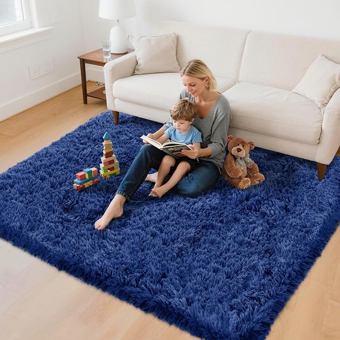 4x6 Area Rug for Living Room: Ultra Soft Fluffy Rug Modern Large Thicked Shag - Image 4