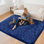 4x6 Area Rug for Living Room: Ultra Soft Fluffy Rug Modern Large Thicked Shag - Image 4