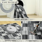Terrug Black and White Checkered Rug - Image 6