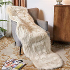 EasyJoy Ultra Soft Fluffy/Fuzzy Shaggy Area Rug Faux Fur Chair Cover Seat Pad - Image 2