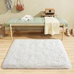 BENRON Cream White Fluffy Rug 2 x 3, Soft and Plush Throw Rugs - Image 2