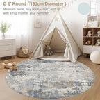 UERMEI 6ft Round Area Rug Living Room Rugs - Image 5