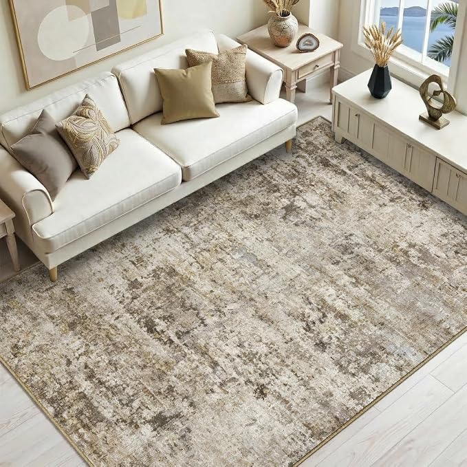 4x6 Area Rugs Washable Living Room Rug-No Slip Soft Carpets Modern Abstract - Image 8