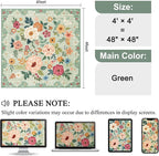 DUKINO 4x4 Square Area Rug, Floral Indoor Floor Washable Entryway Rug - Image 2
