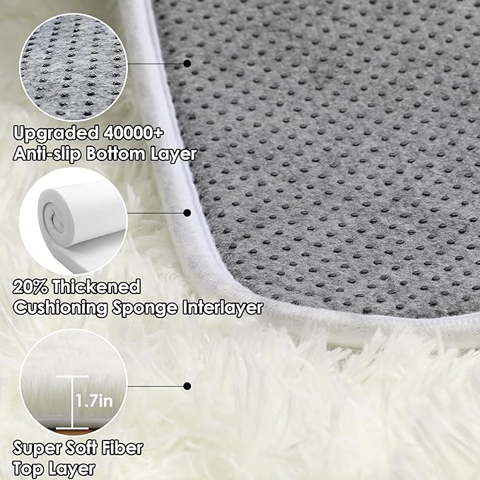 ONASAR Cream White 8x10 Area Rugs - Image 3