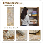 2x5 Beige Gold Rug Runners for Hallways Kitchen Non Slip Washable Entryway - Image 8