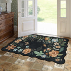 Lahome Floral Machine Washable Rug, 3x5 Rug Non Slip Soft Bedroom Rugs - Image 3