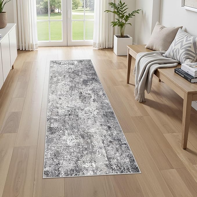UERMEI 2x6 Washable Runner Rug for Hallway, Non Slip Low Pile Kitchen Carpet by UERMEI