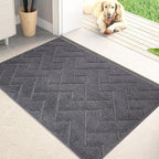 PURRUGS Dirt Trapping Door Mat 20" x 31.5", Non-Slip Machine Washable Entry Rug by PURRUGS