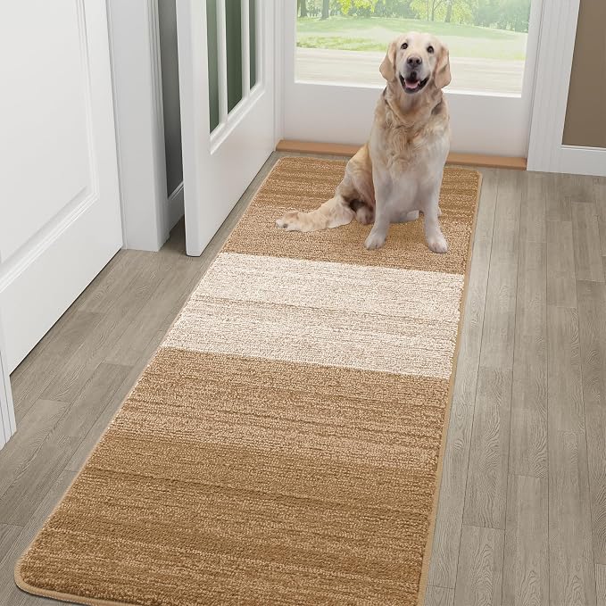 Kitinjoy Indoor Outdoor Door Mat, 59x20 Non-Slip Absorbent Dirt Trapper by Kitinjoy