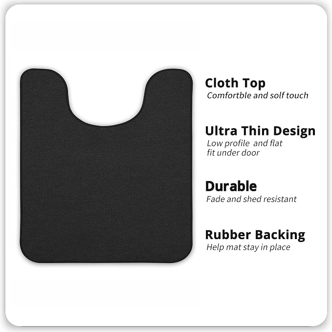 Bosap Toilet Rugs U Shaped Bathroom Rug, Machine Washable Non Slip Quick Dry - Image 2