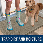 Smiry Dog Door Mat for Muddy Paws 36x24, Absorbent Dirt Trapper, Non-Slip - Image 3