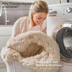 OLANLY 4x5 Machine Washable Accent Rug, Soft Fluffy Shaggy Area Rug - Image 2