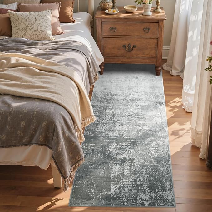 2x6 Ft Washable Runner Rug, Non-Slip Low Pile Hallway Kitchen Area Rug - Image 3