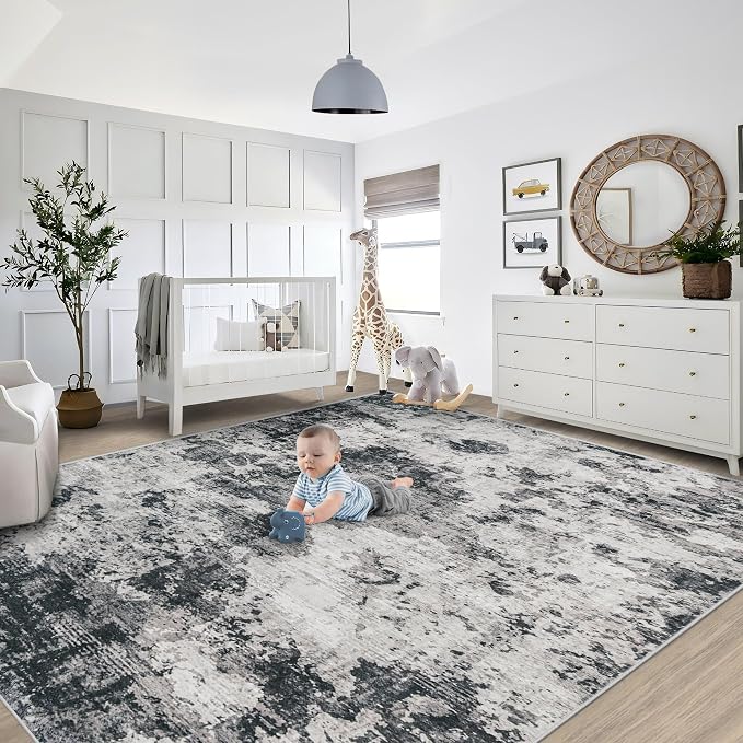 XLUEZ 8x10 Area Rugs for Living Room, Washable Modern Abstract Large Area Rug - Image 5