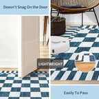 GarveeHome Blue and White Checkered Rug 5×7 Area Rugs - Image 7