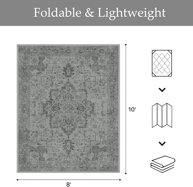 GENIMO Outdoor & Indoor Area Rug 8'x10', Waterproof, Non-Shedding, Easy Cleaning - Image 2