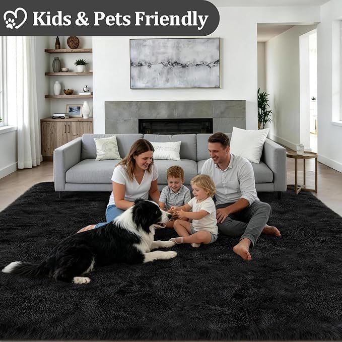 6x9 Area Rugs for Living Room Bedroom: Ultra Soft Fluffy Shag Rug Upgrade - Image 4