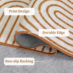 Washable Rug 2x3 Area Rugs for Entryway, Abstract Rug for Bedroom, Soft Rainbow - Image 8