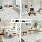 5x7 Area Rugs Washable Rug: Anti-Skid Abstract Modern Living Room Rug Soft Thin - Image 6