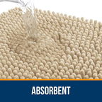 OLANLY Toilet Rugs U-Shaped 24x24, Extra Soft Absorbent Chenille Contour - Image 4