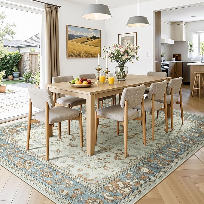 Lessymo Washable Area Rug for Living Room, 9x12 Large Rugs - Image 3