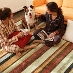 jinchan 5x7 Area Rug Modern Striped Rug Washable Rug Soft Large Indoor Floor - Image 4