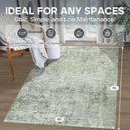 5x7 Area Rugs for Living Room Rug Washable: Modern Rug for Dining Room Bedroom - Image 2