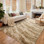 Area Rugs for Living Room, Tie-Dyed 6x9 Feet Soft Fluffy Shagg Plush Rug High by Cuzwlovita