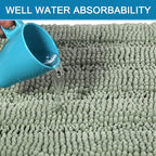 H.VERSAILTEX Bath Mats for Bathroom Non Slip Extra Thick Chenille Striped Bath - Image 5