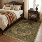 RELEANY Area Rugs 5'x7' Washable Non-Slip, Floral Vintage Distress Medallion - Image 3