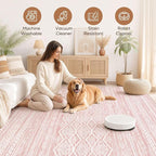 Nakagishi Area Rug Living Room Rugs: 5x7 Large Soft Machine Washable Boho - Image 3