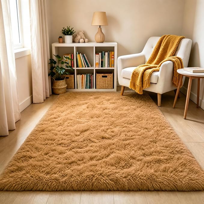 LOCHAS Ultra Soft Indoor Modern Area Rugs Fluffy Living Room Carpets by LOCHAS