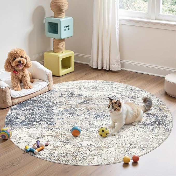 DMOYEST 6ft Round Area Rug Living Room Rugs - Image 7