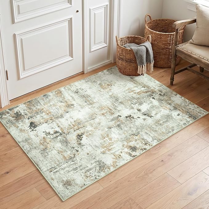 Washable 2x3 Rug for Kitchen Entryway, Indoor Non-Slip Small Throw Area Rugs by Carpelux
