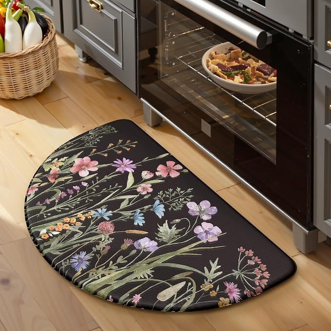 KIMODE Kitchen Mats Cushioned Anti Fatigue, Non Slip Waterproof Kitchen Floor by StayinComfortCookwithJoy