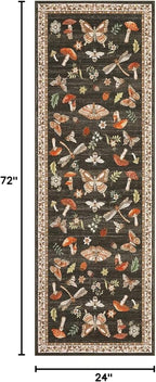 ROYHOME Mushroom Insect Washable Rug 2x6 Runners - Image 2