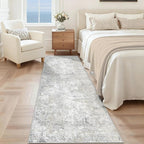 XLUEZ 2x7 Runner Rug for Hallway, Washable Modern Abstract Runner Rugs Neutral - Image 2