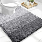 OLANLY Luxury Toilet Rugs U-Shaped 24x20, Extra Soft and Absorbent Microfiber by OLANLY