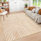 Lahome Abstract Washable Rugs 5x7, Non Slip Soft Living Room Rugs Ultra-Thin by Lahome