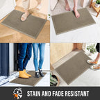 HIYARD Sturdy Front Door Mat, Absorbent Muddy Dirt Resist Welcome Door Mats - Image 5