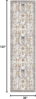 Madane Hallway Rug 3x10, Kitchen Rugs Washable Entryway Rug Vintage Kitchen - Image 2
