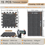 TroyStudio Thick Sound Absorbing Interlocking Floor Mats, Non-Slip Anti - Image 2