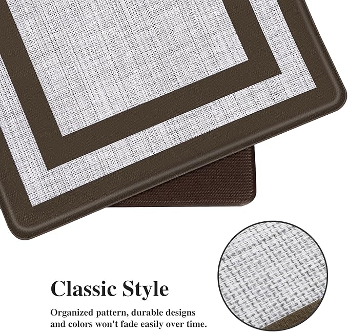 Mattitude Kitchen Mats Set of 2 Cushioned Anti-Fatigue Non-Skid Rug Sets - Image 2