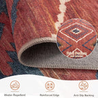 Area Rug 5x7 Rug Machine Washable Non-Slip Low Pile Print Pattern Western Rug - Image 4