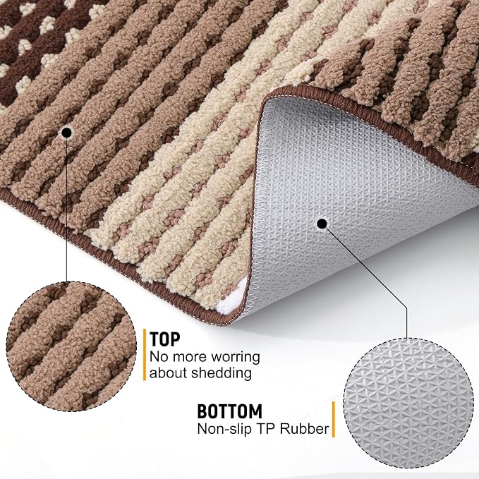 Kitinjoy Indoor Outdoor Door Mat, 59x20 Non-Slip Absorbent Dirt Trapper - Image 3