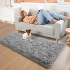 YJ.GWL Shag Runner Rug Non Slip - Image 2