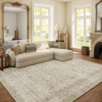 Machine Washable Rugs for Living Room: 6x9 Area Rugs for Bedroom Boho Vintage by palohom