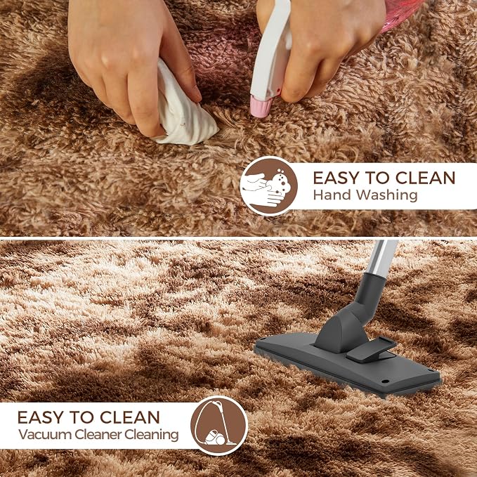 Ultra Soft Rug for Living Room, 6X9 Fluffy Shag Area Rug for Bedroom, Modern - Image 6